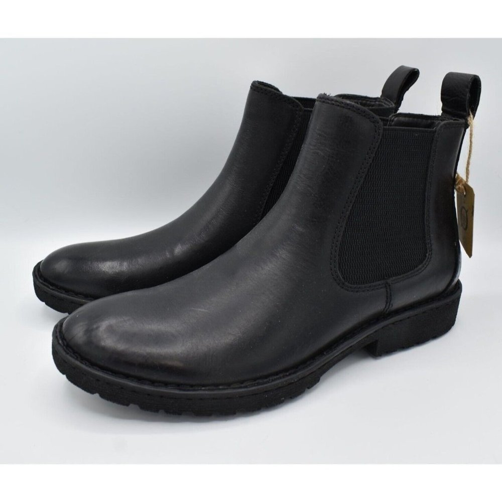 Born Mens Size 10 Julian Black Leather Chelsea Boots